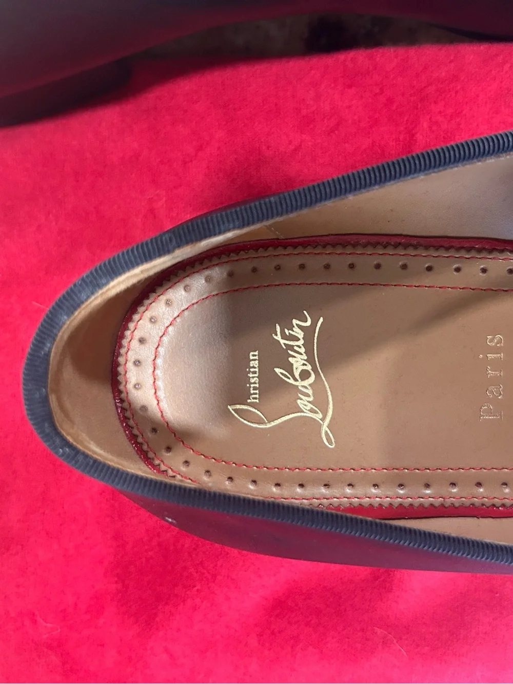 Christian Louboutin Dandelion Flat Black Leather Men’s Loafers EU 43